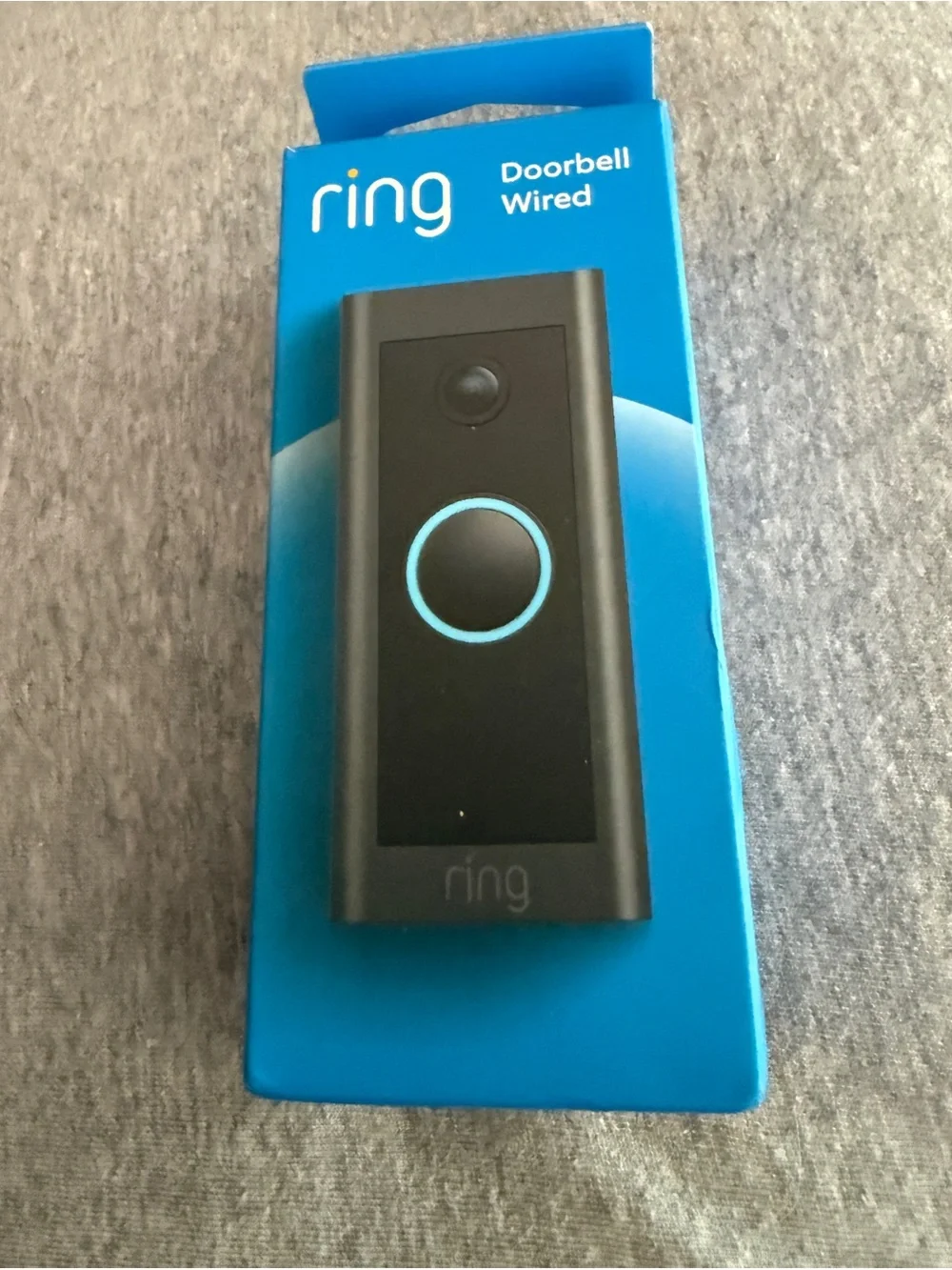 Ring Video Doorbell in Black with Blue Accent